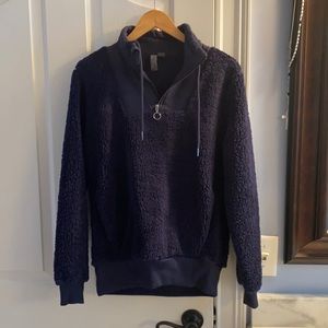 Sweaty Betty Sherpa sweatshirt. Navy. New